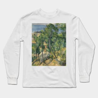 View of the sea at L'Estaque by Paul Cezanne Long Sleeve T-Shirt